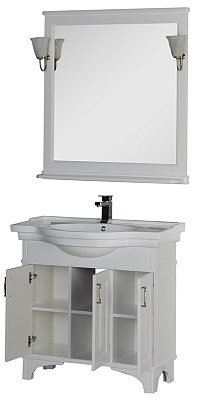 Тумба с раковиной Aquanet Валенса 90 белая