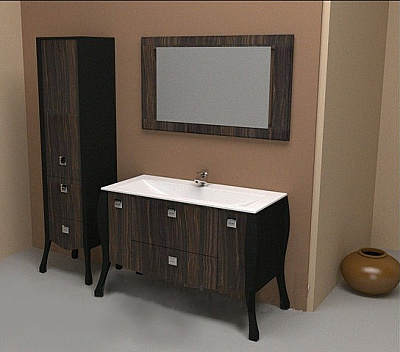 Мебель для ванной Aquanet Мадонна 120 эбен с кристаллами Swarovski