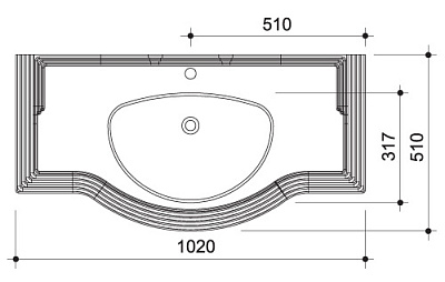 Тумба с раковиной Caprigo Фреско 100 BIANCO alluminio
