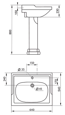 Раковина Cezares Laredo