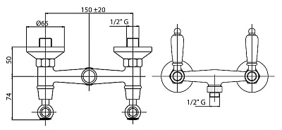 Смеситель Cezares First FIRST-D-01-Bi для душа