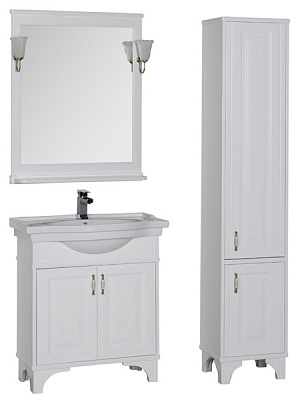 Тумба с раковиной Aquanet Валенса 80 белая