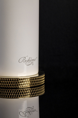 Смеситель Boheme STICK для умыв. выс. WHITE DIAMOND GOLD (комплект) 122-WG