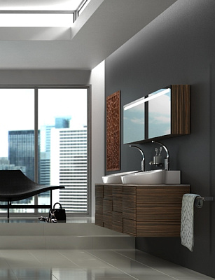 Зеркало-шкаф Am.Pm Admire (160 см) эбано