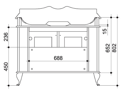 Тумба с раковиной Caprigo Фреско 100 BIANCO alluminio