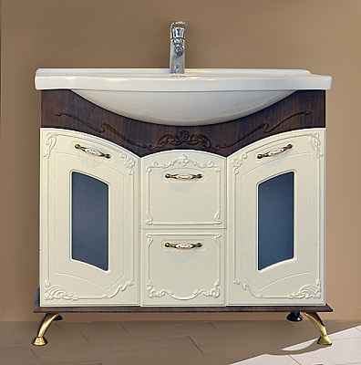 Тумба с раковиной Атолл Мастер орех