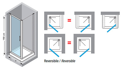 Душевая дверь в нишу Novellini Lunes G LUNESG96-1K