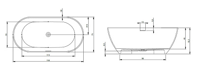 Ванна из литьевого мрамора RIHO Bilbao 150