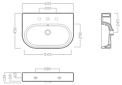Раковина Hatria Area (60 см)