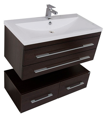 Тумба с раковиной Aquanet Нота 100 венге