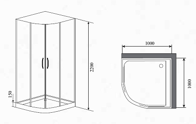 Душевая кабина Timo Impi H-517