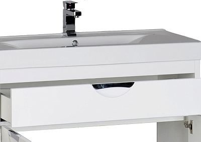 Тумба с раковиной Aquanet Гретта 100 белая