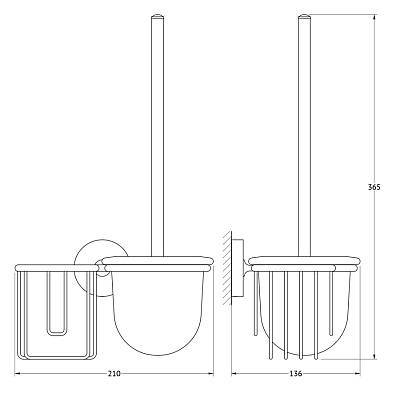 Держатель освежителя воздуха Ellux Elegance ELE 071 с ершиком