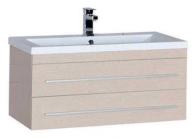 Тумба с раковиной Aquanet Нота 90 светлый дуб