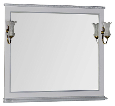 Зеркало Aquanet Валенса 110 белый краколет/серебро