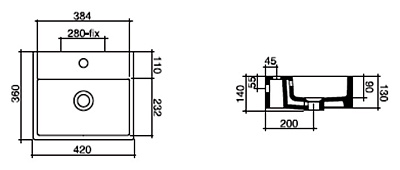 Рукомойник Disegno Ceramica Box 799/М