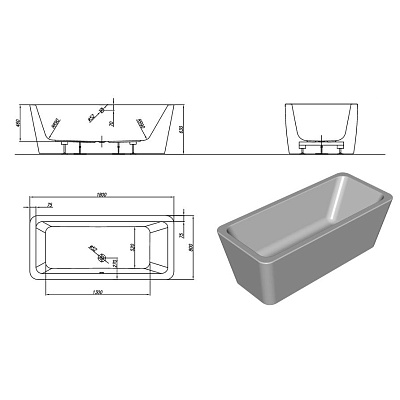 Акриловая ванна KOLPA SAN Eroica FS 180x80