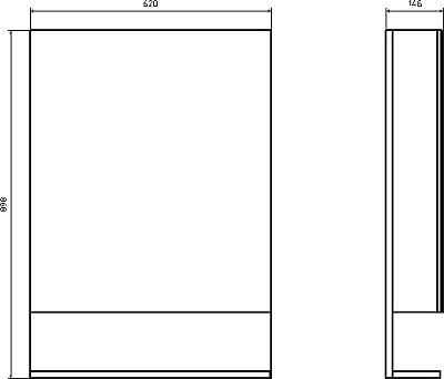 Зеркало-шкаф ASB-Mebel Мираж 65
