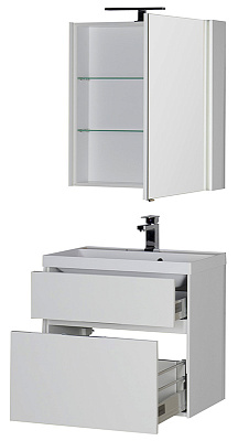 Мебель для ванной Aquanet Латина 70 2 ящика белая