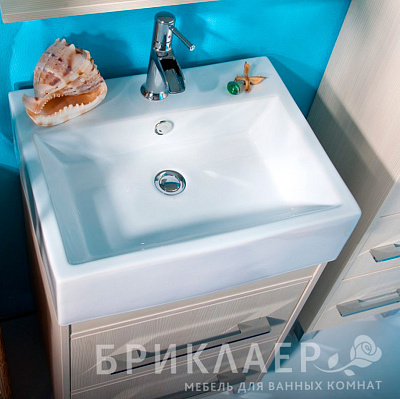 Тумба с раковиной Бриклаер Чили 55 светлая лиственница