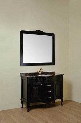 Тумба с раковиной Timo Amelia 100 H-VR (черный с патиной золото)