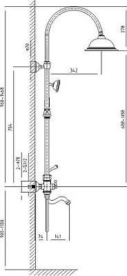 Душевая система Timo Adelia SX-6010/00 хром