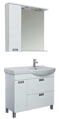 Тумба с раковиной Aquanet Сити 90 белая R