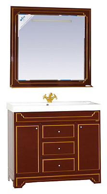 Тумба с раковиной Misty Praga 105 бордо патина