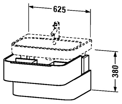 Тумба с раковиной Duravit Happy D.2 65 белая