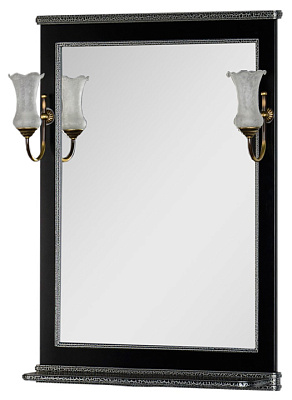 Зеркало Aquanet Валенса 70 черный краколет/серебро