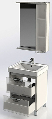 Мебель для ванной Aquanet Гретта 60 2 ящика белая