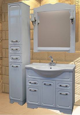 Зеркало ASB-Mebel Астра нсв декор 85 белое