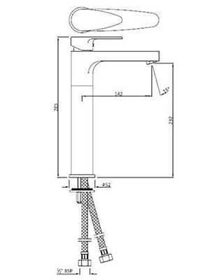 Смеситель для раковины Jaquar Vignette Prime VGP-CHR-81005NB