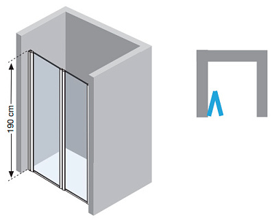 Душевая дверь в нишу Novellini Free 2P FREE2P66A-1K