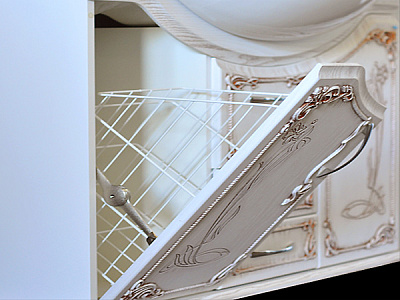 Тумба с раковиной Атолл Барселона 295 белая с медью