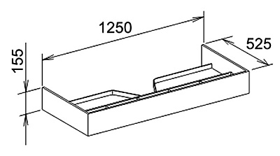 Тумба с раковиной Keuco Edition 300 олива 125 см