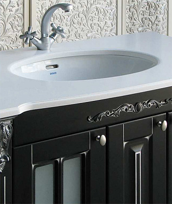 Тумба с раковиной Атолл Александрия 100 K черная