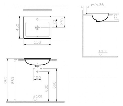 Раковина VitrA S20 5465B003