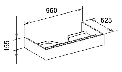 Тумба с раковиной Keuco Edition 300 дуб 95 см