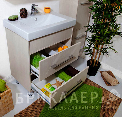 Мебель для ванной Бриклаер Чили 60 светлая лиственница