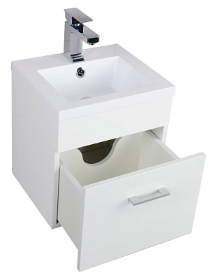 Тумба с раковиной Aquanet Нота 50 белая