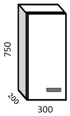 Шкаф Cezar Solaris 30 цветной L