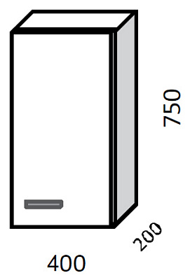 Шкаф Cezar Solaris 40 черный R