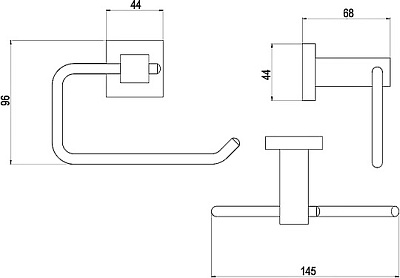 Бумагодержатель Timo Selene 10041/00 хром