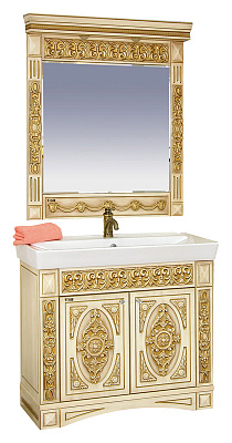 Зеркало Misty Беатрис 80 бежевое патина