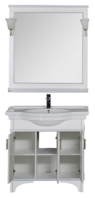 Мебель для ванной Aquanet Валенса 100 белый краколет/серебро