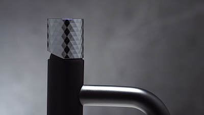 Смеситель Boheme STICK для умыв. выс. BLACK DIAMOND GOLD (комплект) 122-BG