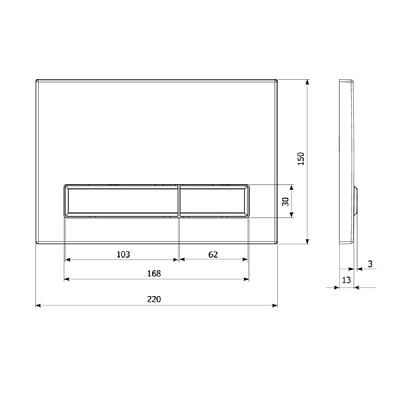 Клавиша смыва Lavinia Boho RelFix 38050602 c антибактериальным покрытием SanitiZed