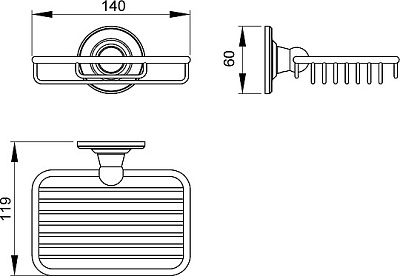 Мыльница Timo Nelson 150023/00 хром