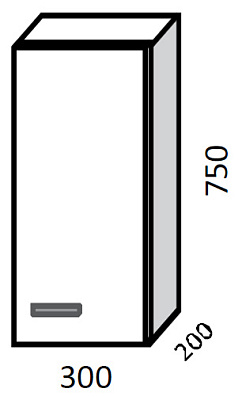 Шкаф Cezar Solaris 30 цветной R